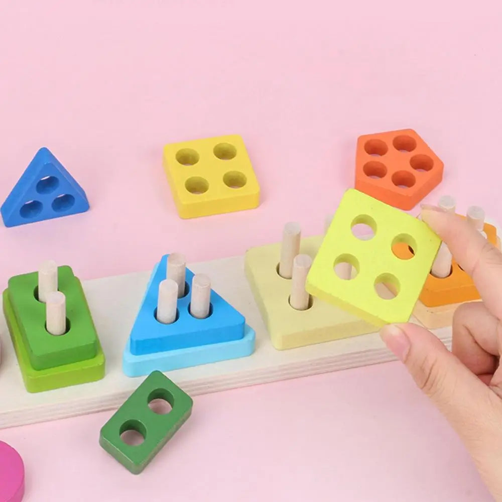 Shape Matching and Color Recognition Sorting Stacking Toys for Children