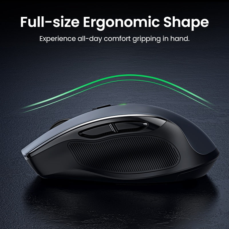 【Top Sale】UGREEN Mouse Wireless Ergonomic Mouse 4000 DPI Silent 6 Buttons For MacBook Tablet Laptop Mute Mice Quiet 2.4G Mouse - littleblackbears