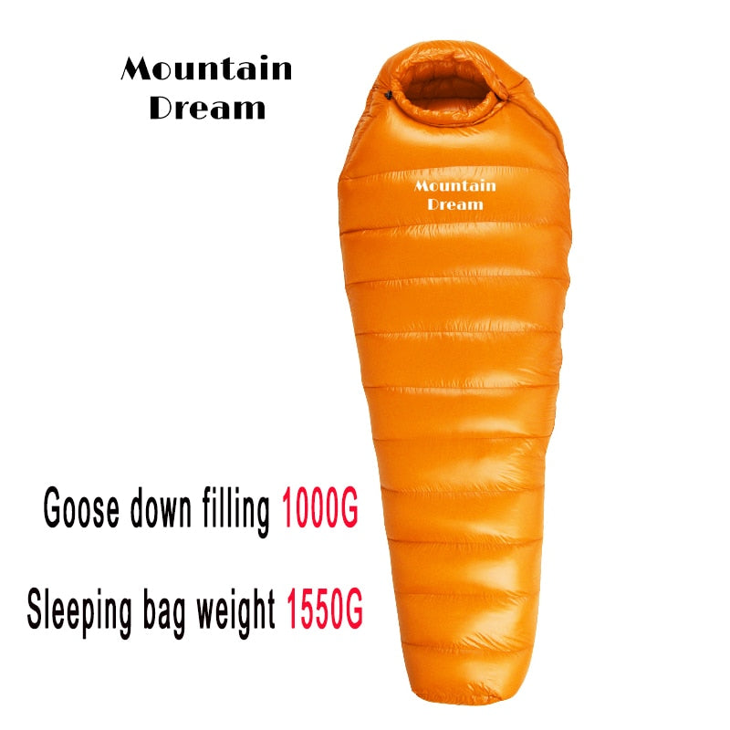 Adult Mummy White Goose Down Warm Sleeping Bag