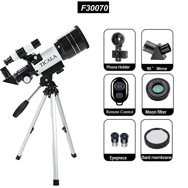 Professional Astronomical Telescope 150 Times Zoom HD - littleblackbears