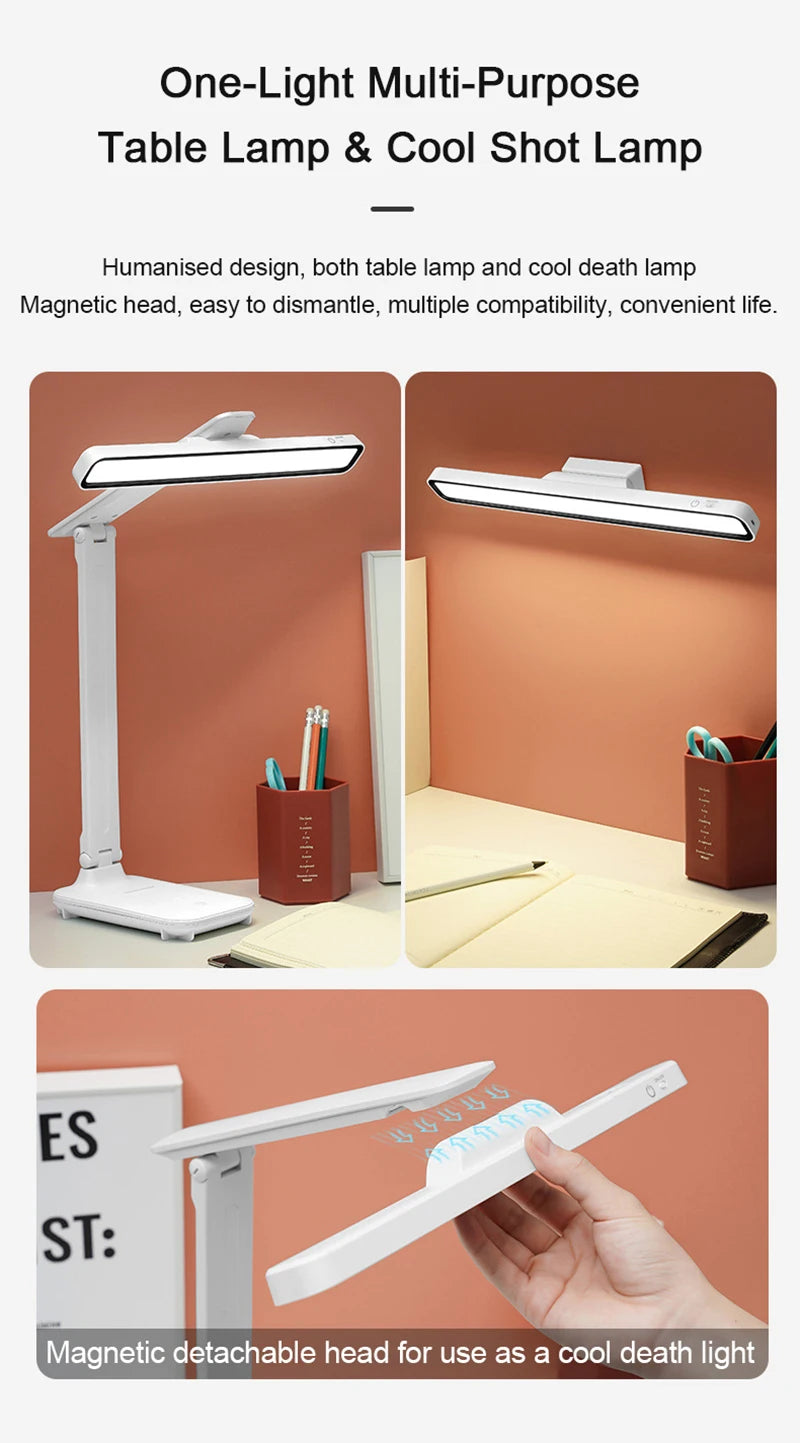 USB Rechargeable Hanging Magnetic Table Lamp for Desk or Bedroom