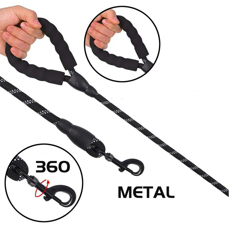 Soft Handled Reinforced Strong Leashes for Small, Medium, and Large Dogs