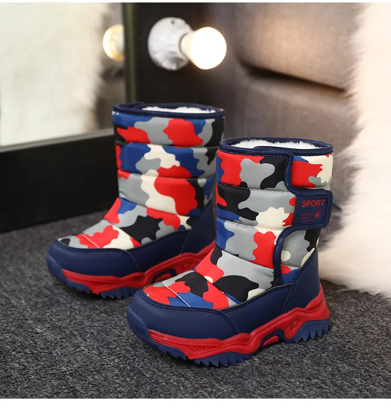 Waterproof Plush Children's Winter Boots