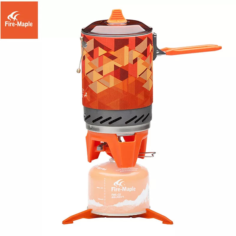 Portable Cooking System With Heat Exchanger Pot for Camping/Hiking