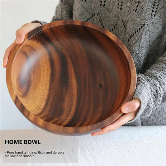 Natural Wooden Fruit or Salad Bowl