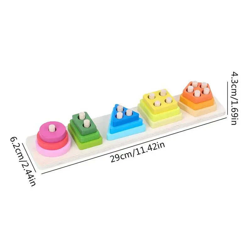 Shape Matching and Color Recognition Sorting Stacking Toys for Children