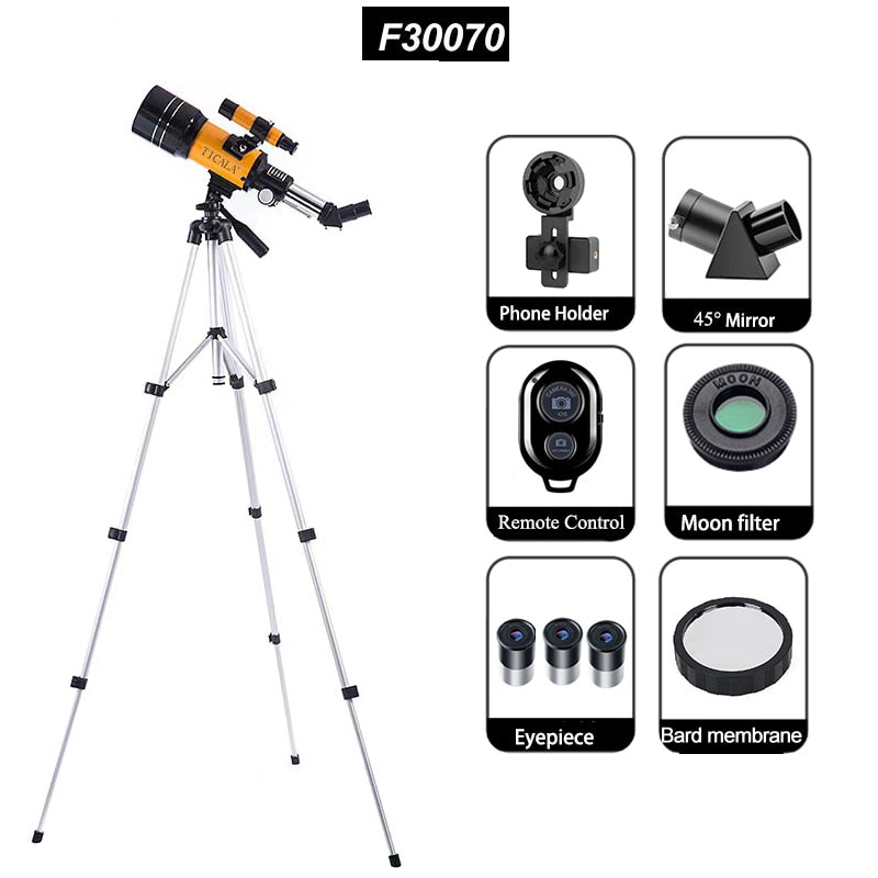 Professional Astronomical Telescope 150 Times Zoom HD - littleblackbears