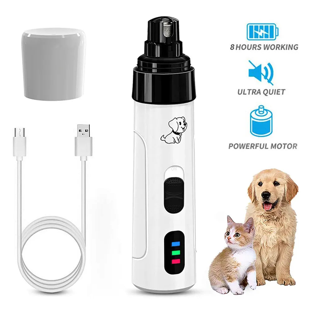 New Rechargeable Electric Nail Trimmer Grinder for Dogs & Cats