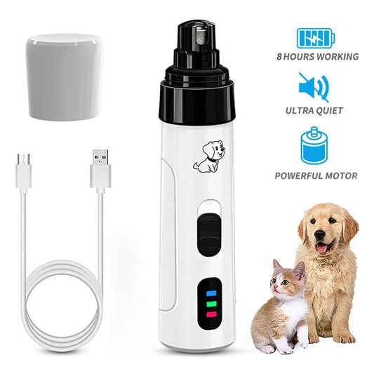 New Rechargeable Electric Nail Trimmer Grinder for Dogs & Cats