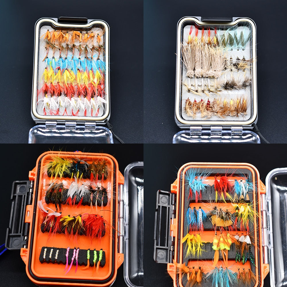 Portable Dry Wet Fly Fishing Box Set