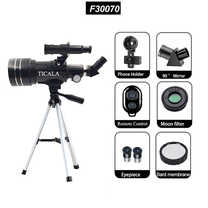 Professional Astronomical Telescope 150 Times Zoom HD - littleblackbears