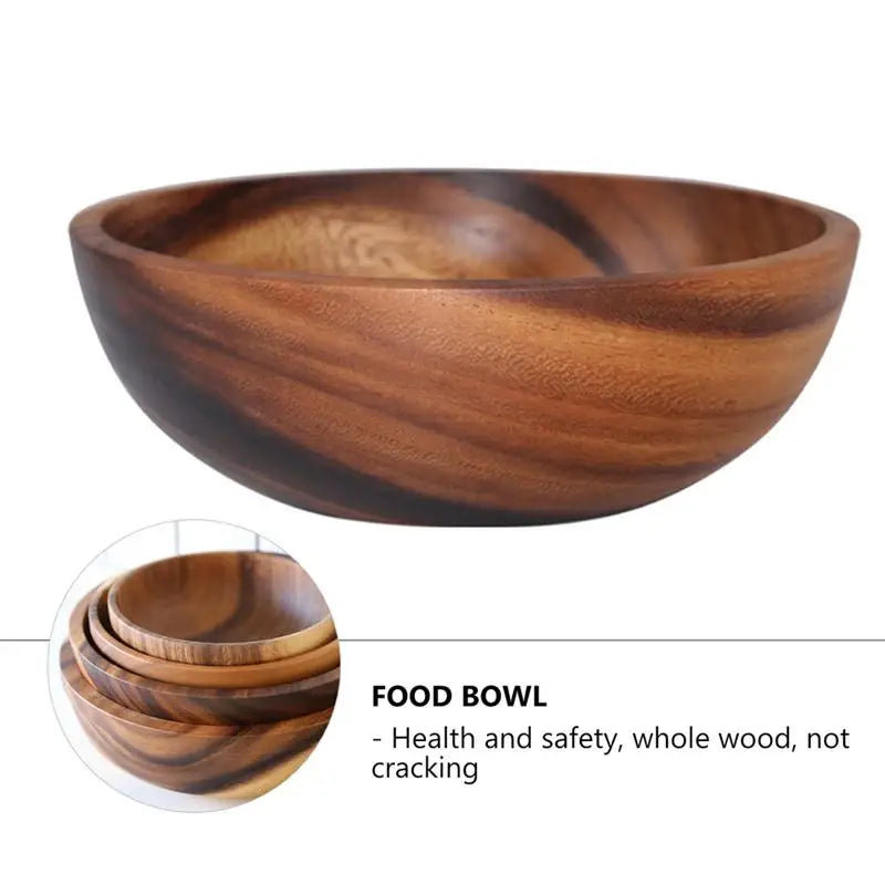 Natural Wooden Fruit or Salad Bowl