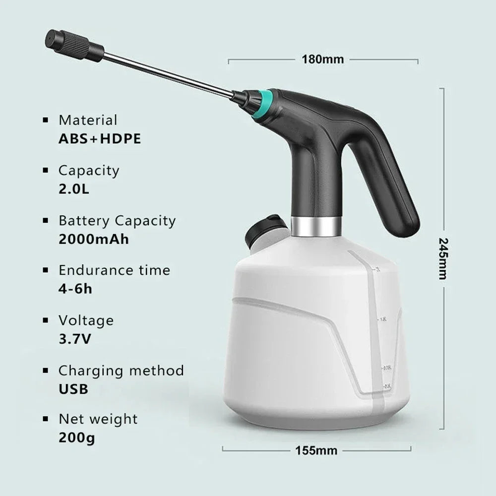 Agriculture Rechargeable Electric Pesticide Garden Watering Sprayer with Adjustable Nozzle Garden Irrigation Tools