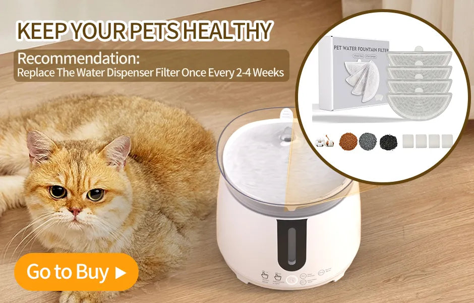 Cat or Dog Automatic Wireless Filtered Water Dispenser