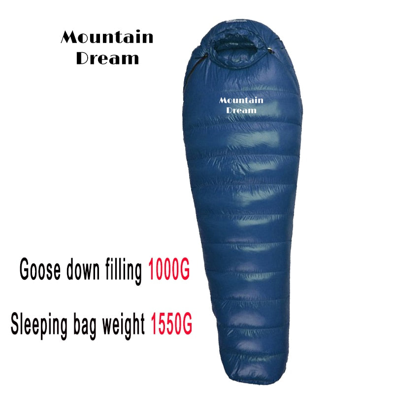 Adult Mummy White Goose Down Warm Sleeping Bag