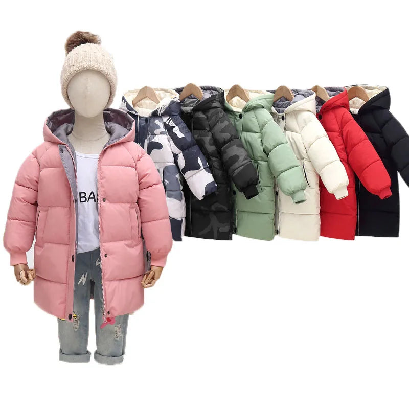 Children's Down Winter Jackets with Hood