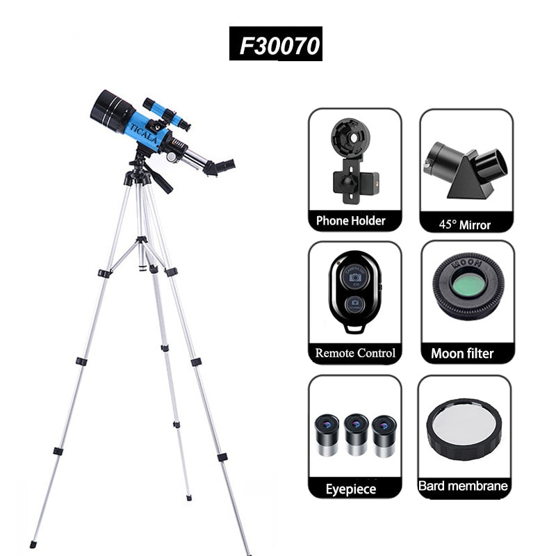 Professional Astronomical Telescope 150 Times Zoom HD - littleblackbears