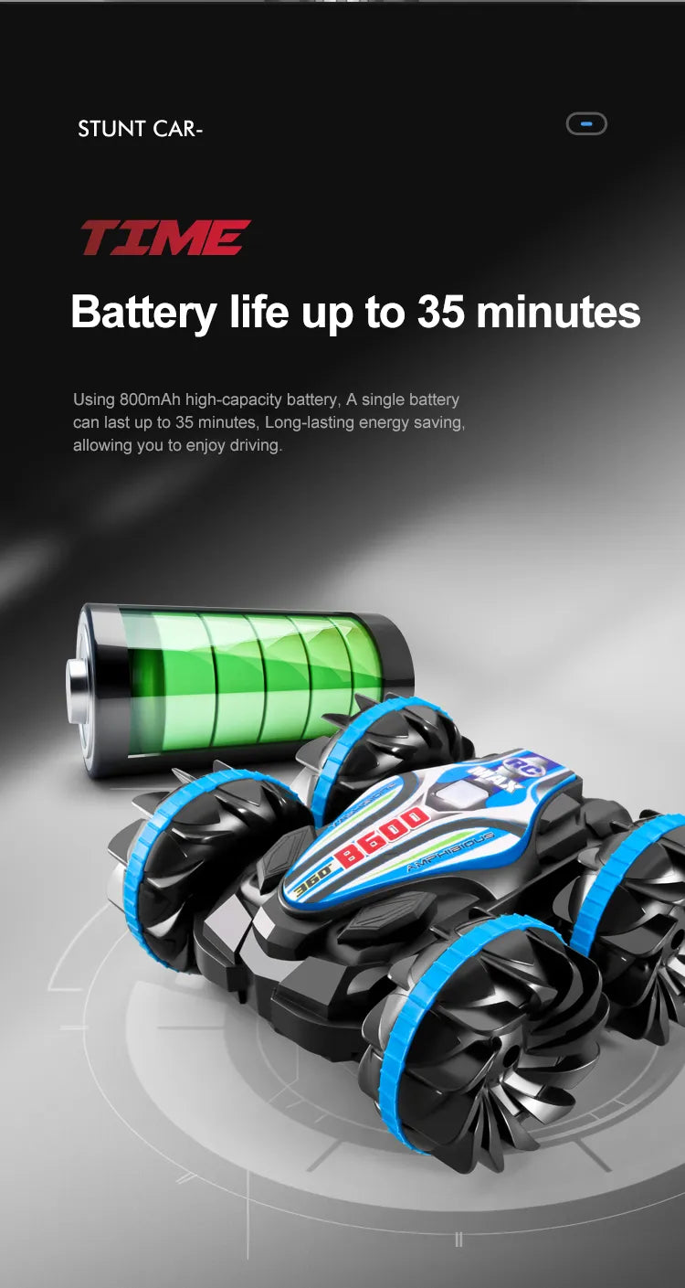 Remote Control Stunt Car Vehicle Double-sided Flip Driving for Children