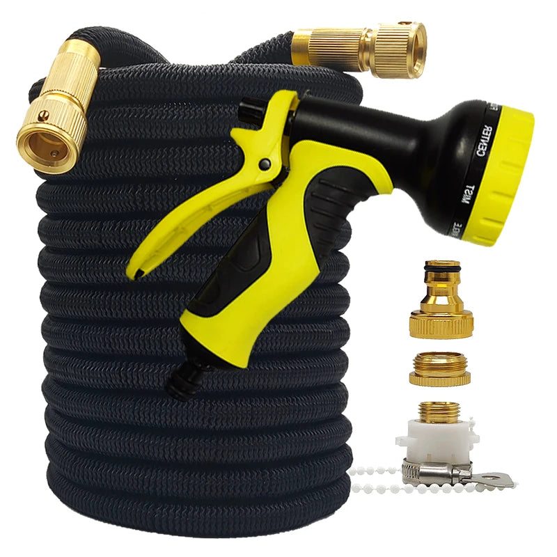 Home and Garden Flexible Expandable High Pressure Hose from 25-100 Foot With or Without Gun