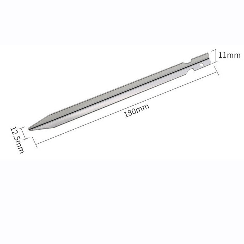 18cm Tent Pegs Aluminum Tent Stakes Nail For Camping Tent Rope Ultralight Tent Accessories - littleblackbears