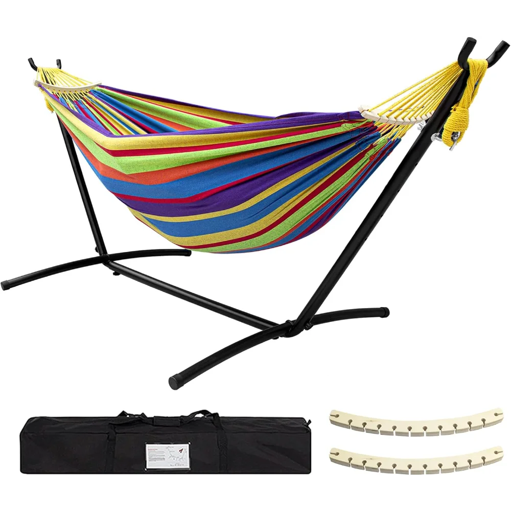 Double Hammock with Stand 450lb Capacity Stand & Premium Carrying Bag