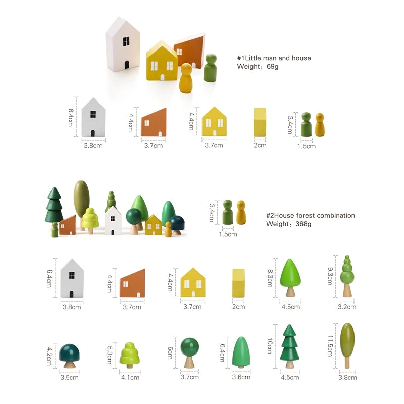 Wooden Educational Building Forest/Home Toy Blocks