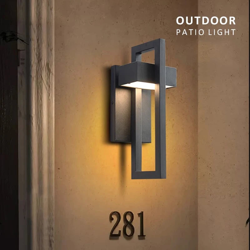 Geometric Outdoor Waterproof  Decorative Wall Light