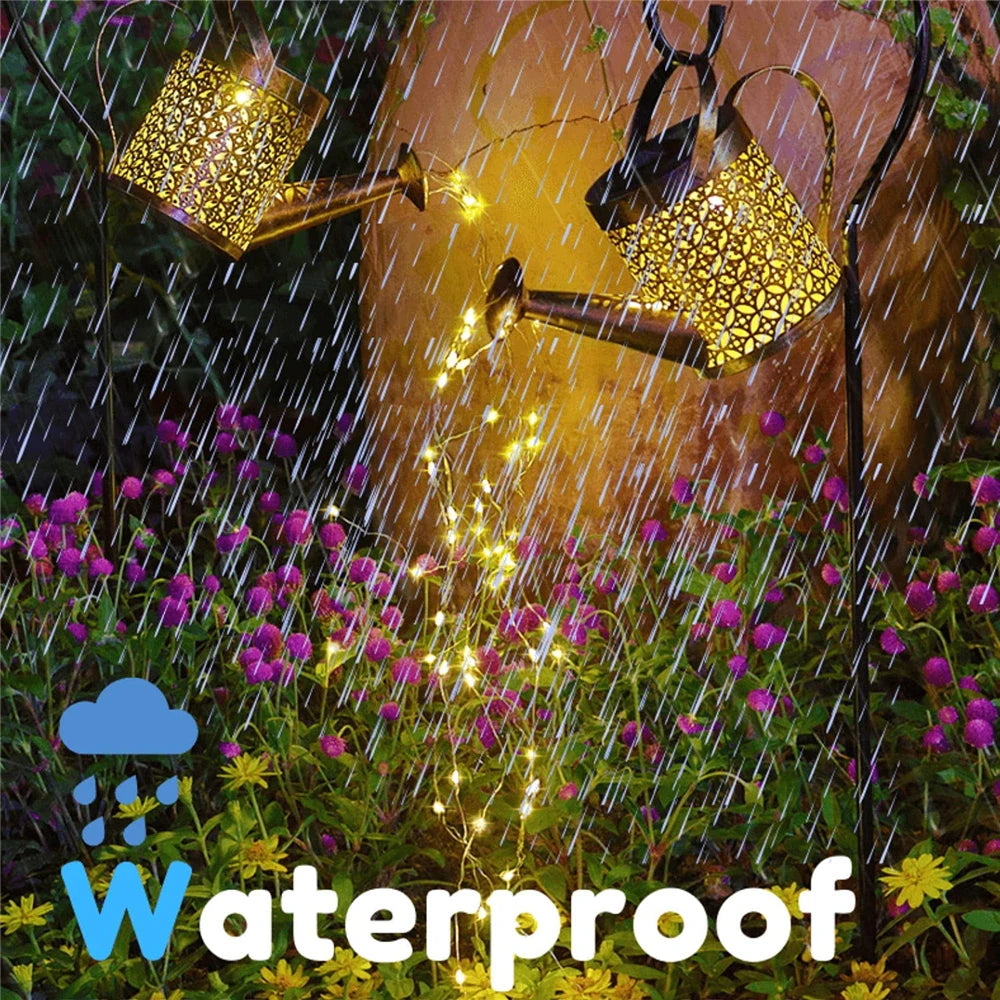 Hanging Waterproof Solar Watering Can Light Outdoor Decor for Patio/Lawn/Garden