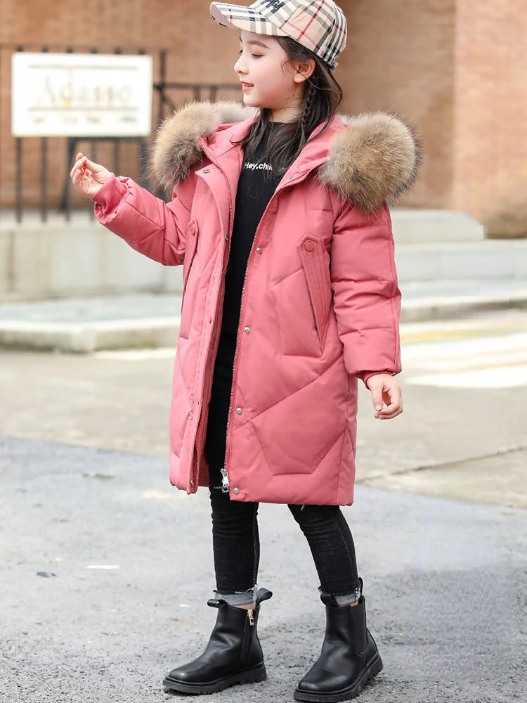 Winter Warm Hooded Jacket for Girls