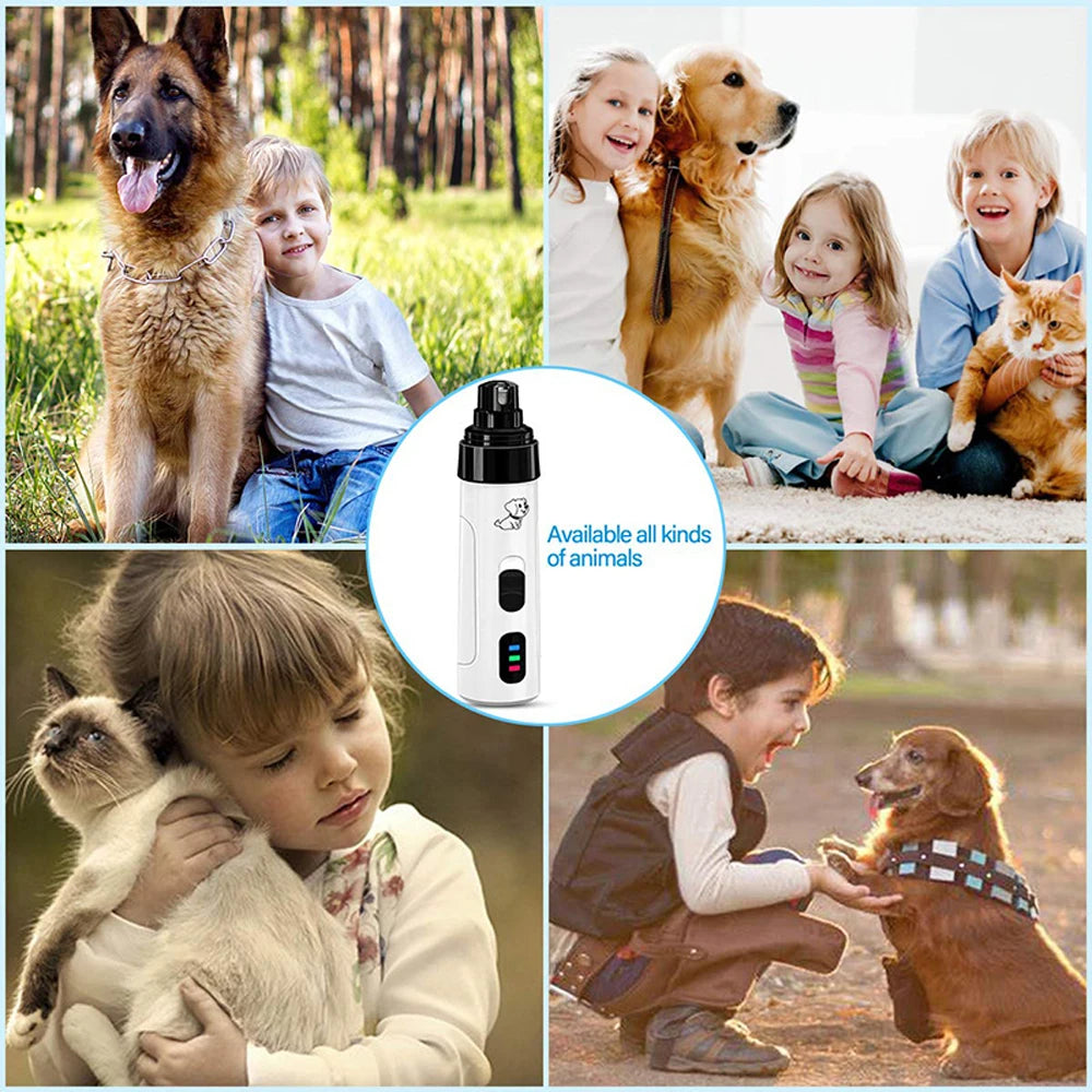 New Rechargeable Electric Nail Trimmer Grinder for Dogs & Cats