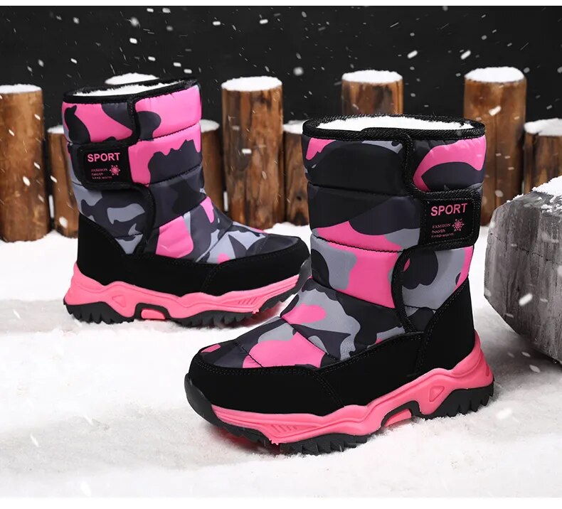 Waterproof Plush Children's Winter Boots