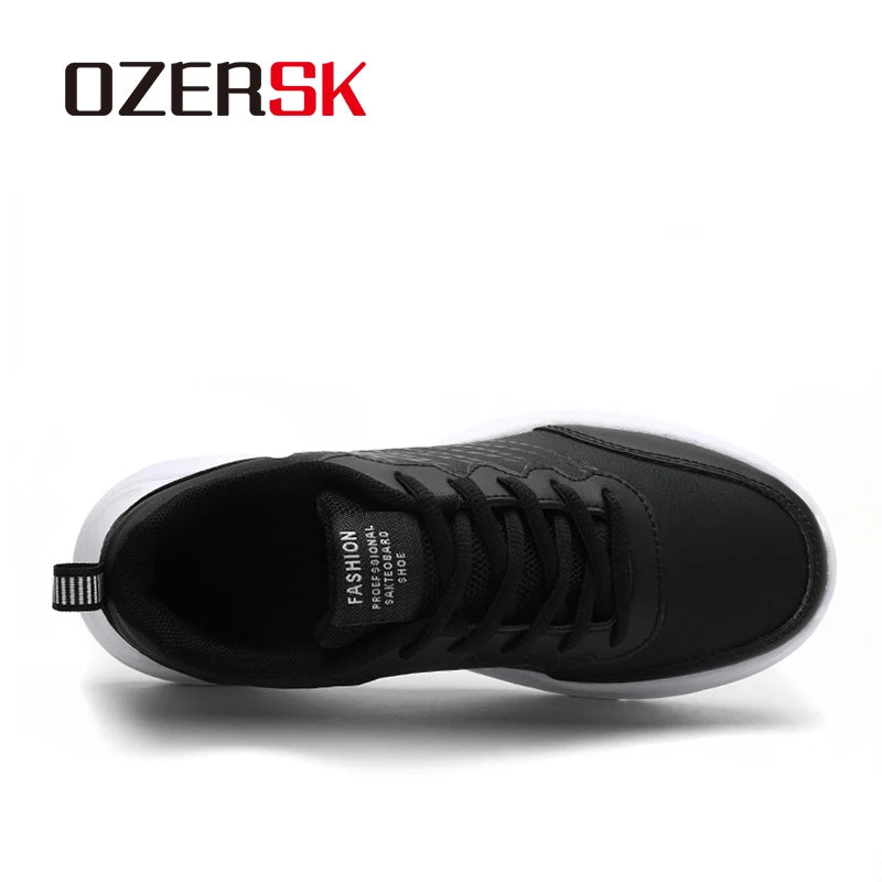 OZERSK  Women's Leather Breathable Sneakers