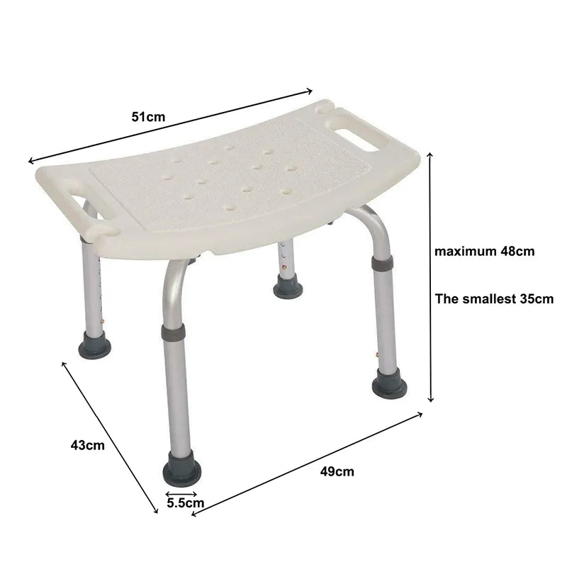 Non-Slip Adjustable Bathroom and Shower Chair