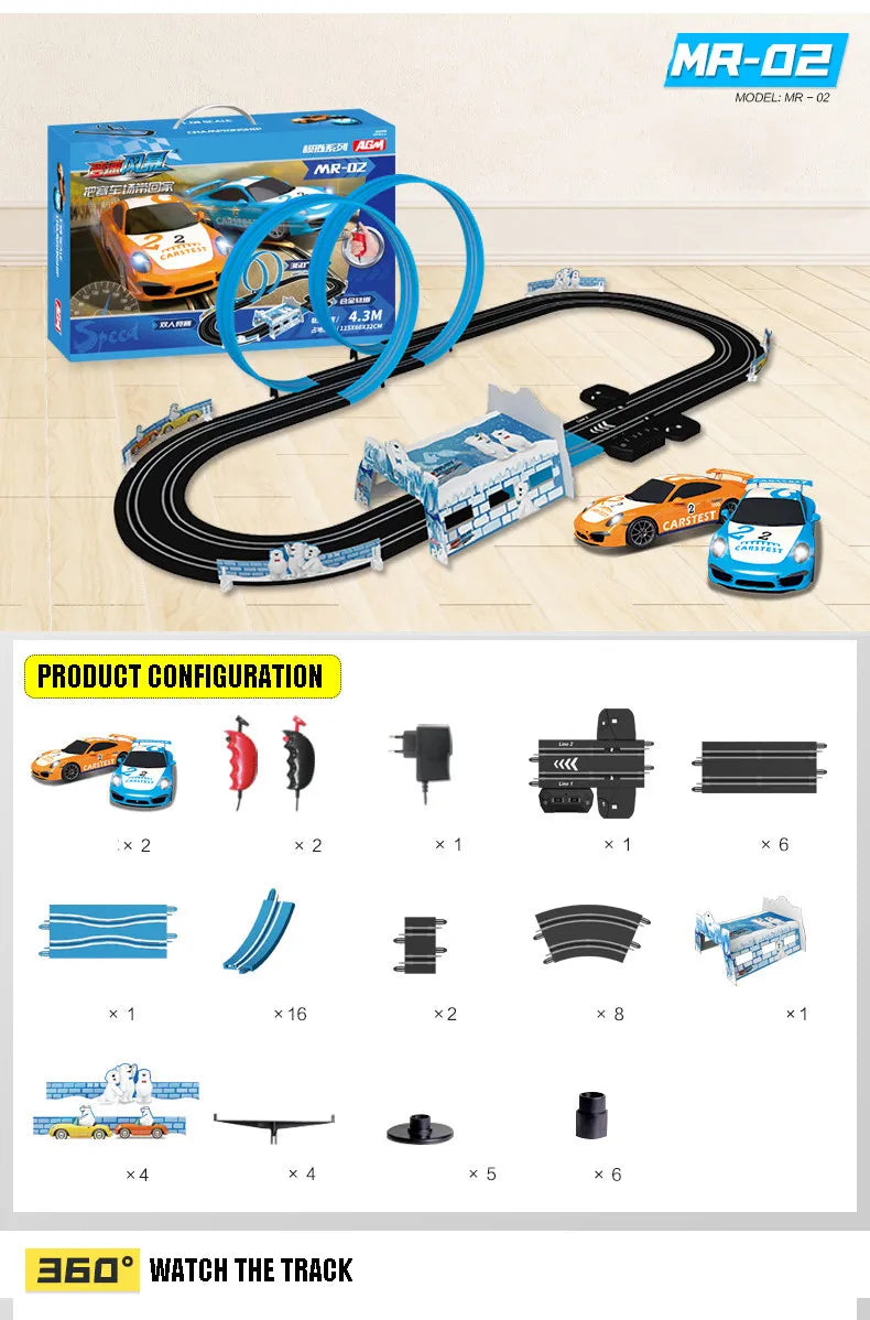 Remote Control Electric Racing Railway Track Toy Set for Children