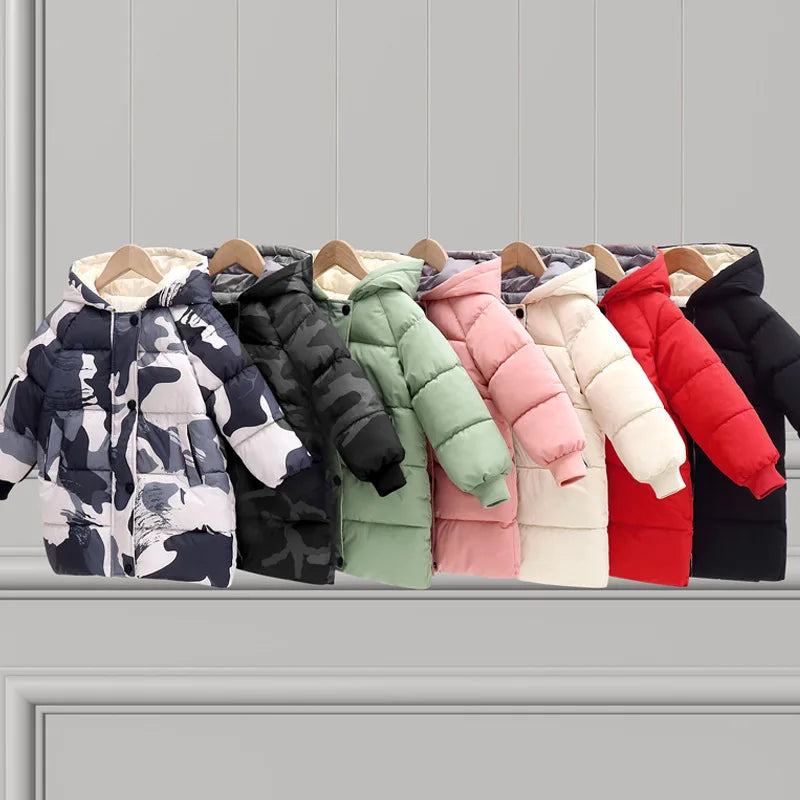 Children's Down Winter Jackets with Hood