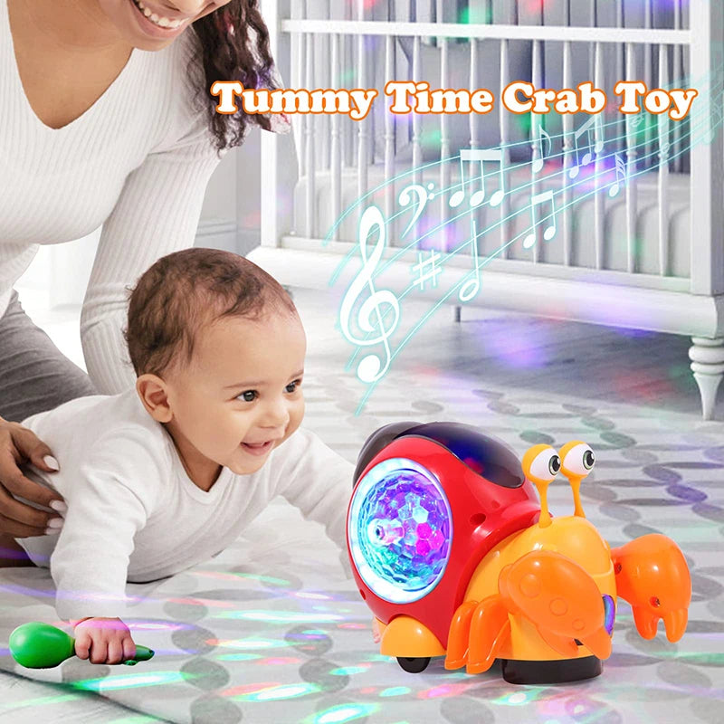 Children's Toy Crawling Dancing Electronic Crab with Music that Glows