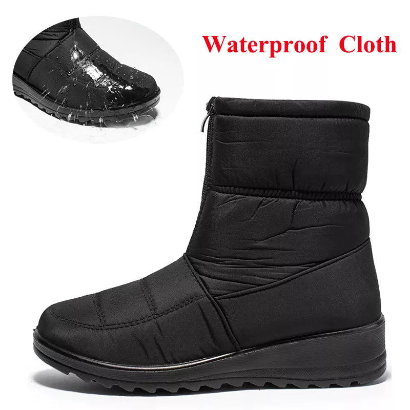 Women's Plush Lined Non Slip Waterproof Winter Snow Boots