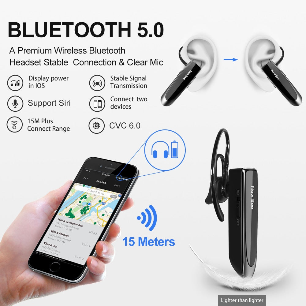 Bee Bluetooth Wireless Headset with Mic