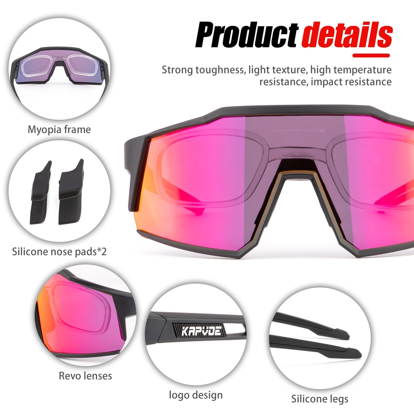 kapvoe Cycling Sunglasses MTB Bicycle Bike Goggles Photochromic Sunglasses UV400 Polarized Women Man Cycling Glasses Eyewear - littleblackbears