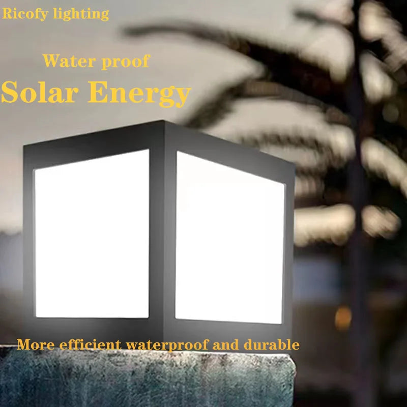 Decorative Solar Outdoor Waterproof Pillar Light