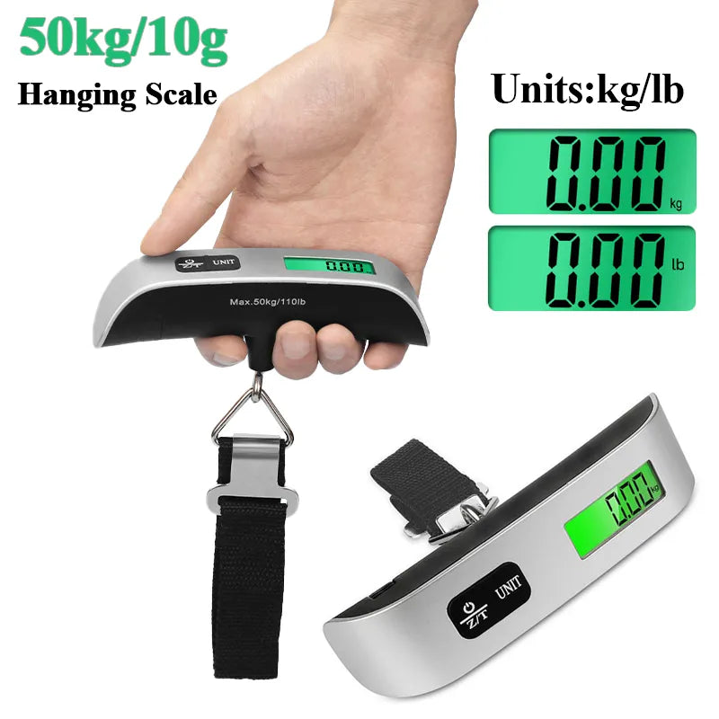 Electronic LCD Digital Back Light Hanging Kitchen, Fishing, or Luggage Scale