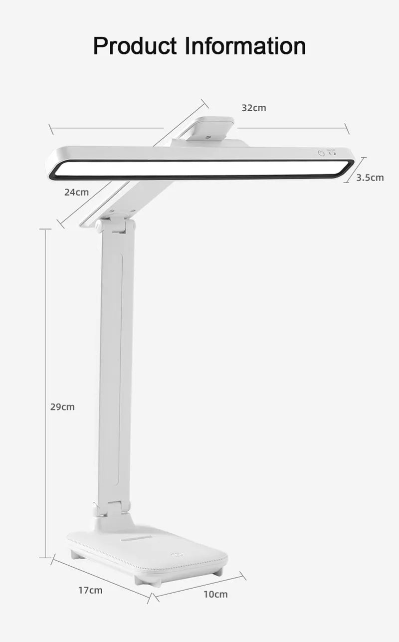 USB Rechargeable Hanging Magnetic Table Lamp for Desk or Bedroom