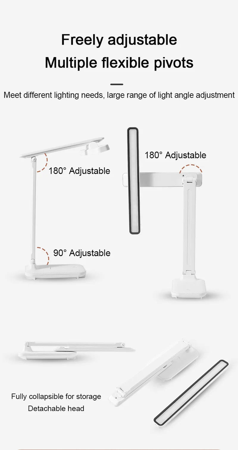 USB Rechargeable Hanging Magnetic Table Lamp for Desk or Bedroom