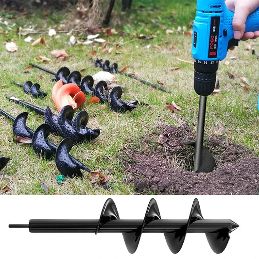 9 Size Garden Auger Ground Digger Drill Bit Tool for Planting, Fencing, or Ice Drilling