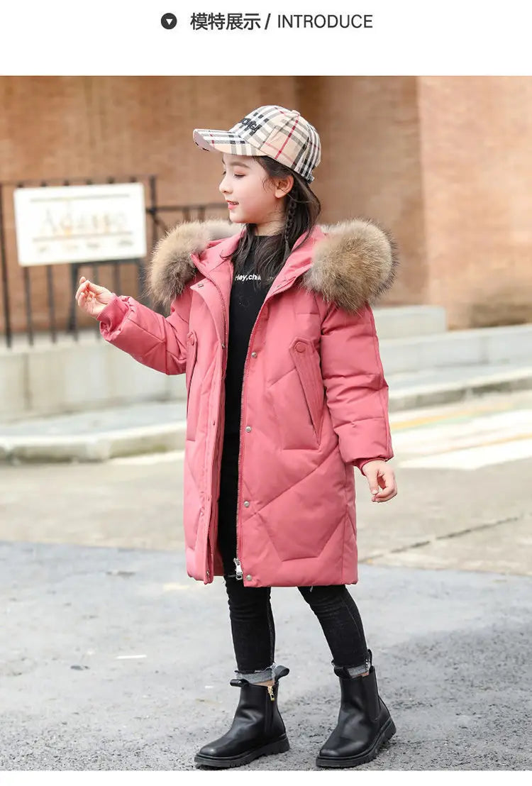 Winter Warm Hooded Jacket for Girls