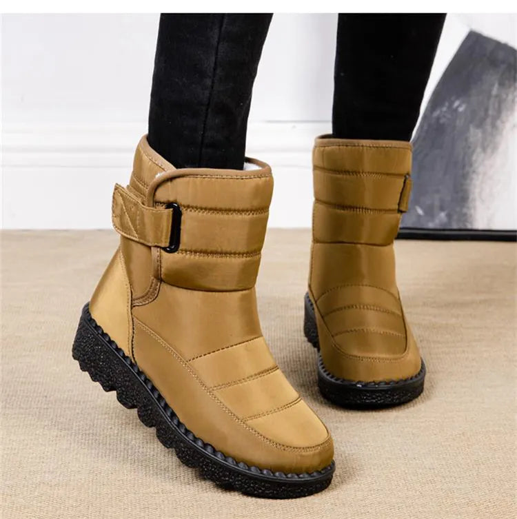 Women's Plush Lined Non Slip Waterproof Winter Snow Boots