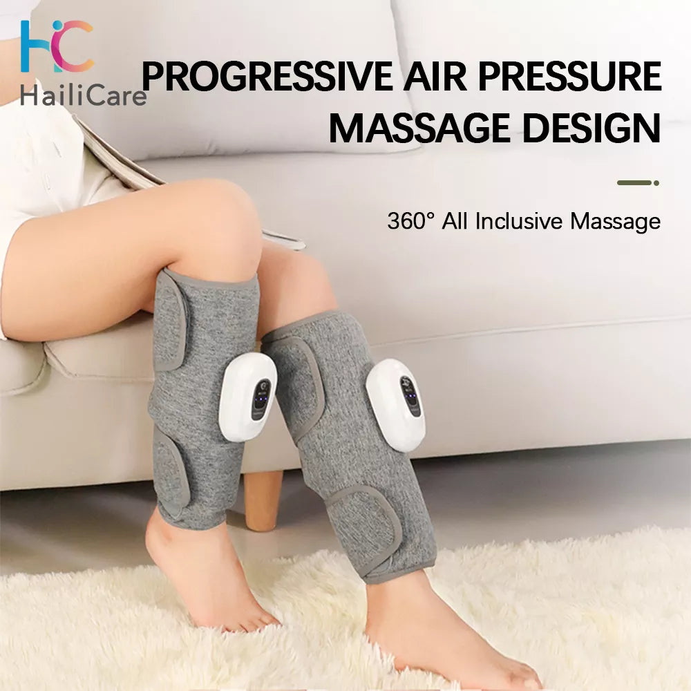 Rechargeable Wireless Electric Leg Massager Device Air Compression for Pain Relief of Muscles