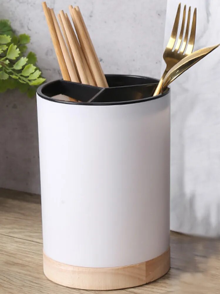 Kitchen 3 Divided Storage Utensil Holder/Drainer