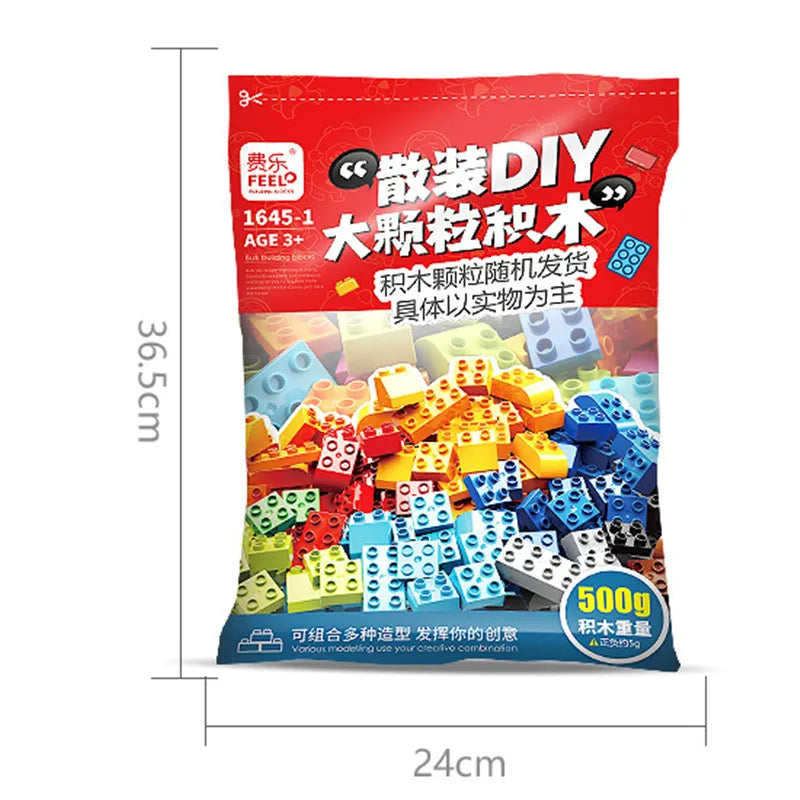 500g/bag Big Size Creative Colorful Building Blocks Set for Kids