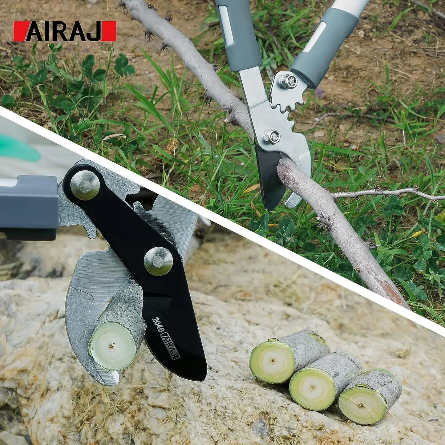 AIRAJ Wear Resistant Sharp Rough Branch Pruning Scissors with Large Opening